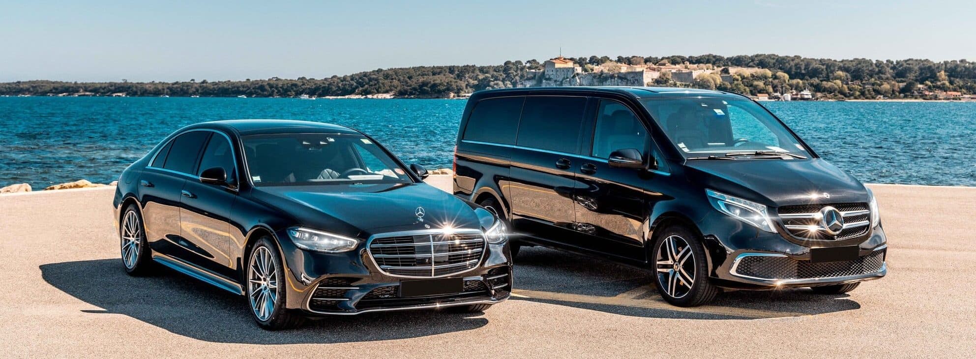Mercedes S-Class et Classe V sur la Côte d'Azur